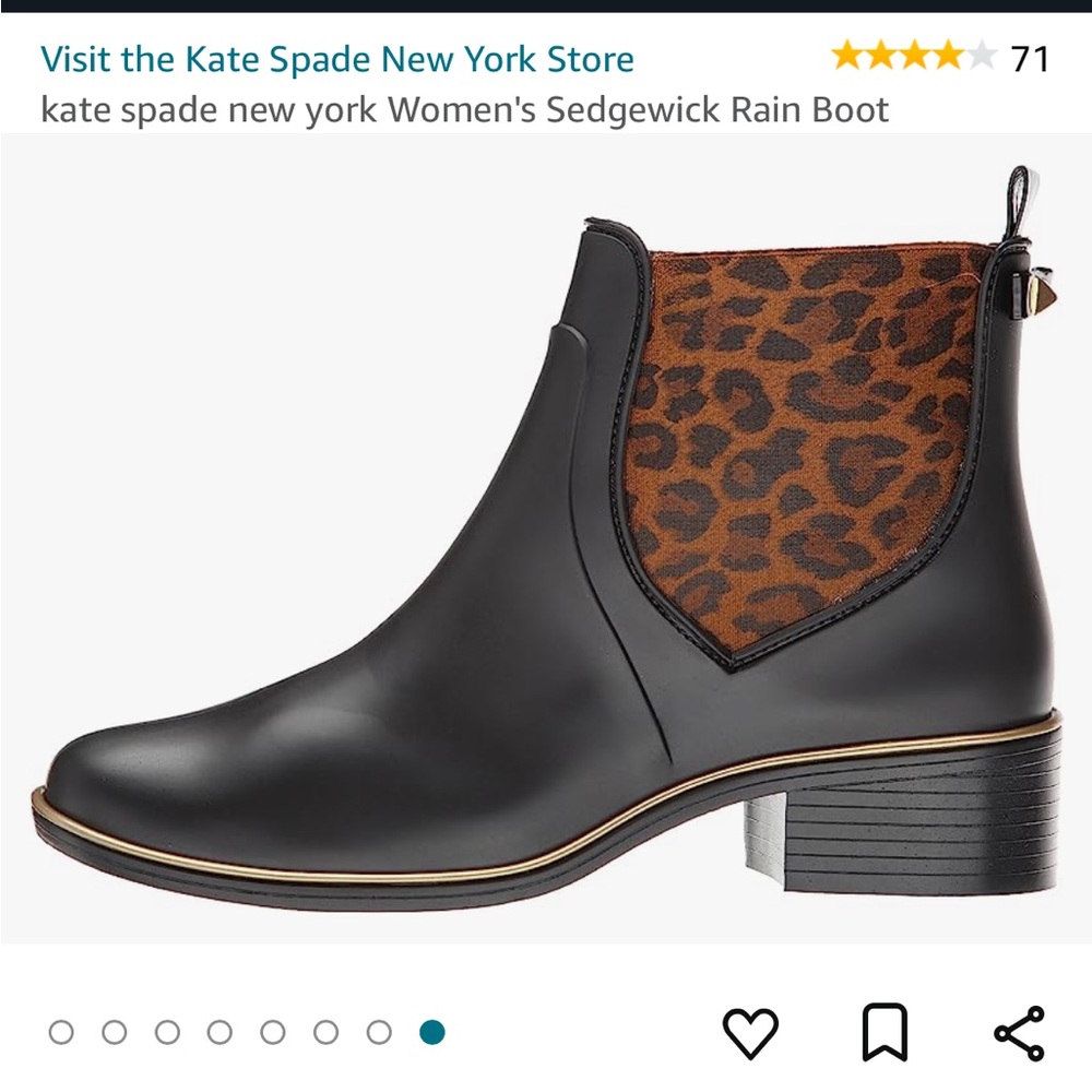 Kate Spade Leopard Rainboots